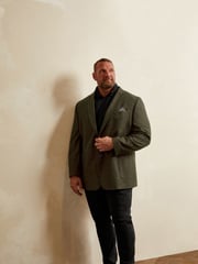BadRhino Big & Tall Brown Tweed Checked Suit Jacket - Image 4 of 7