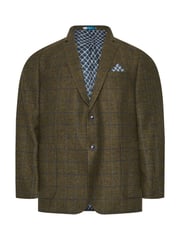 BadRhino Big & Tall Brown Tweed Checked Suit Jacket - Image 7 of 7