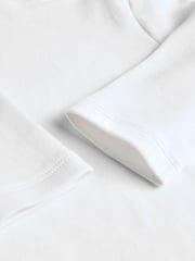 White Baby Long Sleeve 100% Cotton T-Shirts 3 Pack - Image 6 of 8