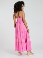 South Beach Pink Sequin Cami Detail Maxi Dress - Image 4 of 4