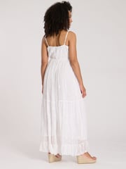 South Beach White Sequin Detail Cami V-Neck Maxi Dress - Image 2 of 5