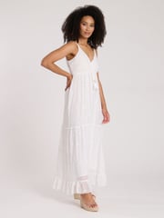 South Beach White Sequin Detail Cami V-Neck Maxi Dress - Image 5 of 5