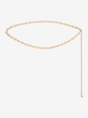 Mood Gold Tone Polished Button Link Chain Belt - Image 1 of 2