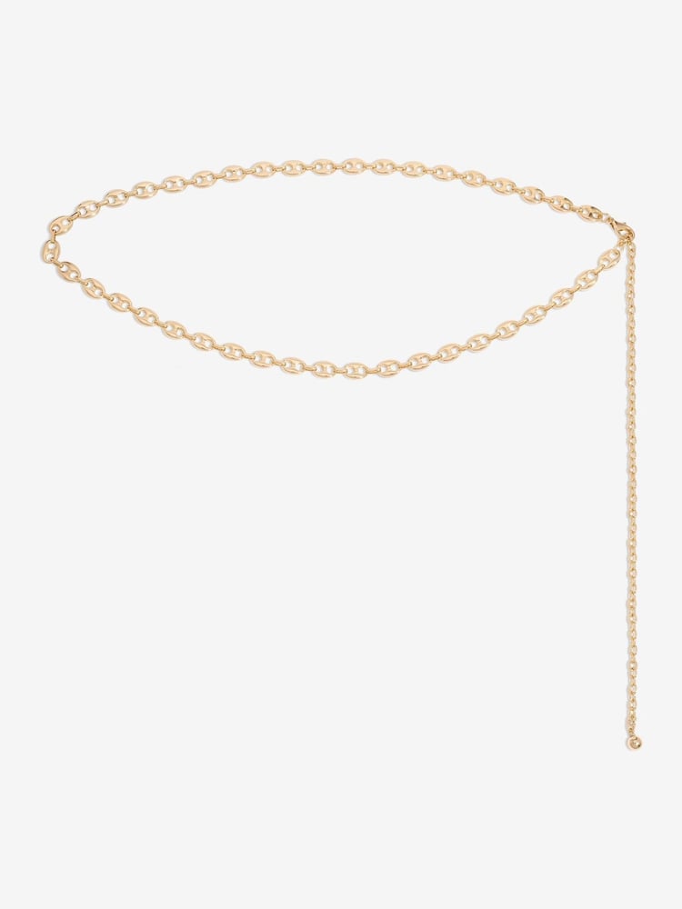 Mood Gold Tone Polished Button Link Chain Belt - Image 1 of 2