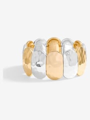 Mood Metallic Tone Hammered Stretch Bracelet - Image 1 of 3