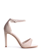 Linzi Nude Elsa Faux Suede Barely There Heeled Sandals - Image 2 of 4