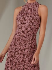 Jolie Moi Red Chiffon Maxi Dress - Image 3 of 6