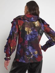 Joanna Hope Ruffle Black Blouse - Image 3 of 5
