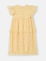 Angel & Rocket Yellow Luisa Sunshine Embroidered Mesh Dress - Image 7 of 9