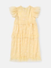 Angel & Rocket Yellow Luisa Sunshine Embroidered Mesh Dress - Image 8 of 9