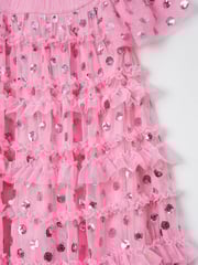 Angel & Rocket Pink Bea Mesh Frill Dress - Image 9 of 9