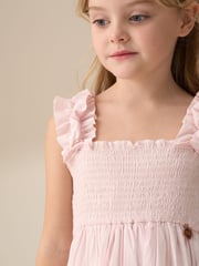 Angel & Rocket Pink Bella Ric Rac Midi 100% Cotton Dress - Image 6 of 9