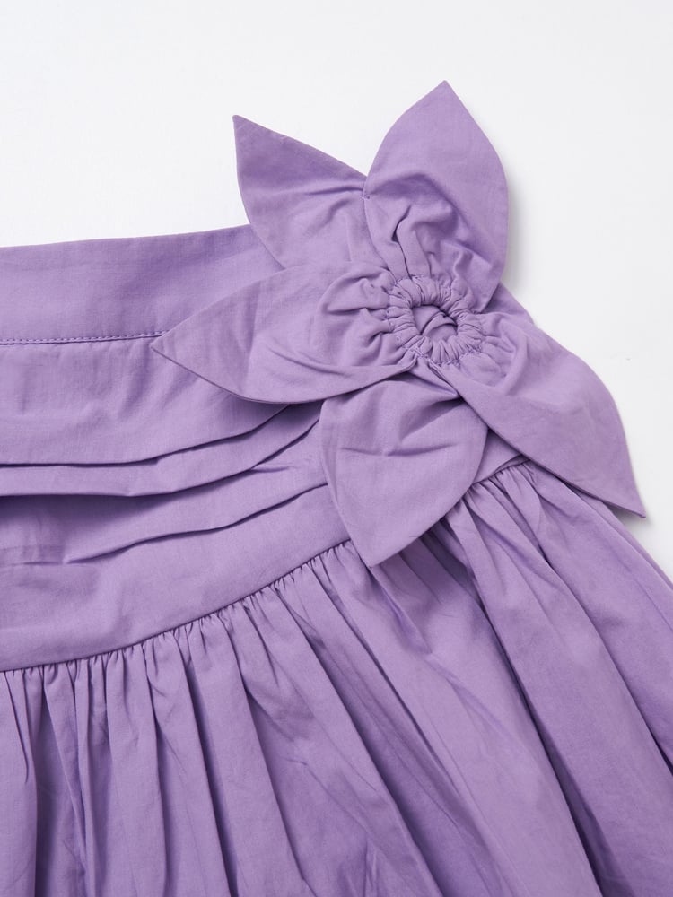 Angel & Rocket Purple Roxie Corsage Woven 100% Cotton Skirt - Image 7 of 7