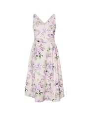 Yours Curve Pink London V-Neck Pleated Dress - Image 5 of 5