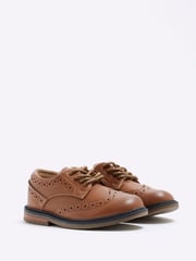 River Island Brown Boys Brogue Shoes - Image 2 of 5