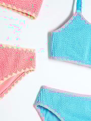 River Island Natural Girls Crinkle Textured Bikinis 2 Pack - Image 4 of 4