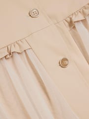 River Island Beige Girls Tulle Trench Coat - Image 4 of 4