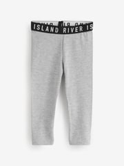 River Island Pink Girls Waistband Leggings 3 Pack - Image 2 of 4
