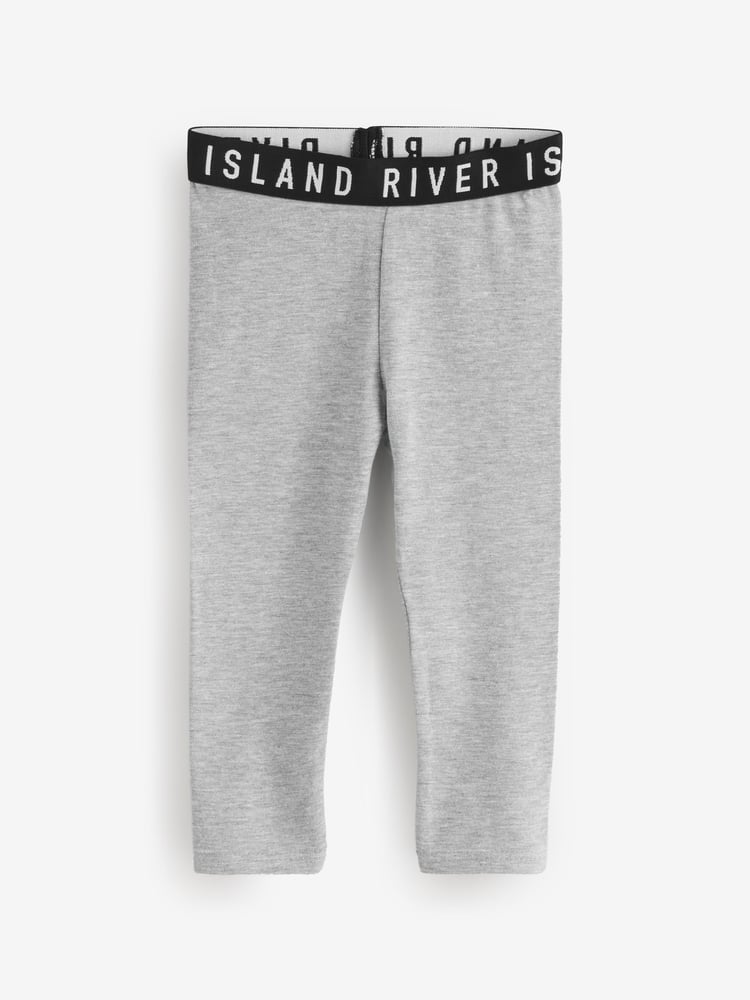 River Island Pink Girls Waistband Leggings 3 Pack - Image 2 of 4