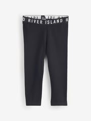 River Island Pink Girls Waistband Leggings 3 Pack - Image 4 of 4