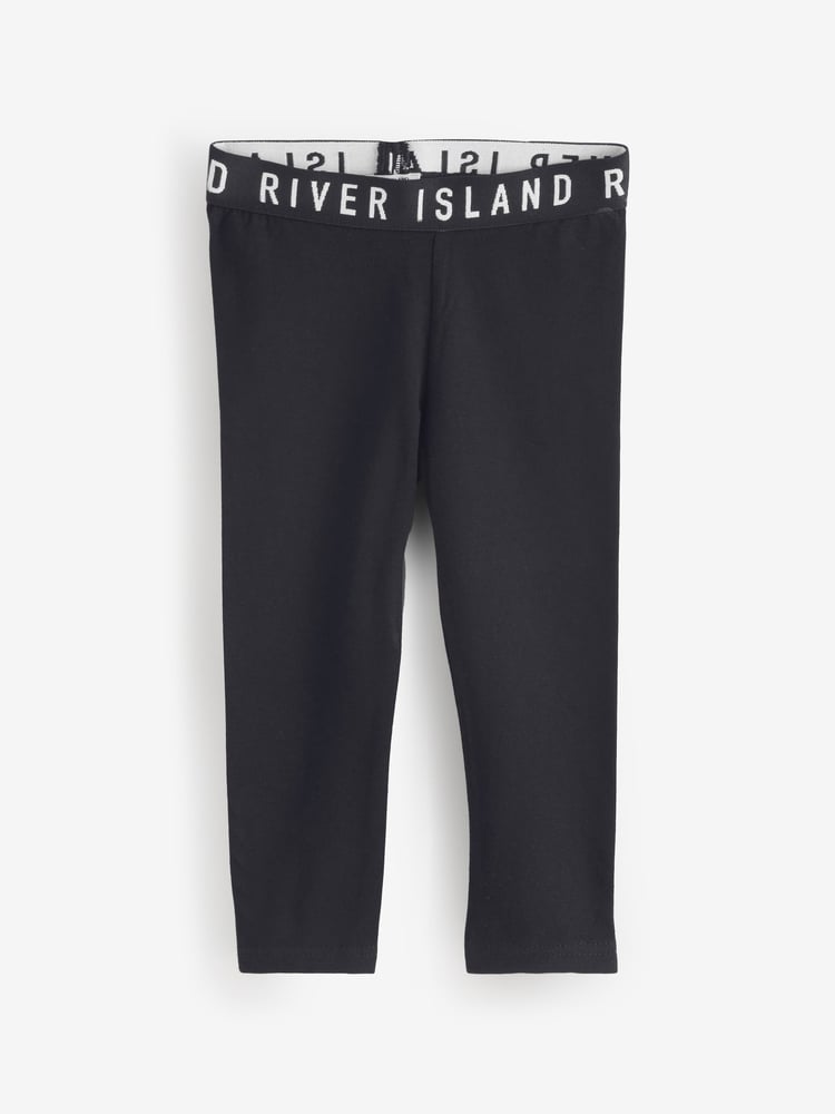 River Island Pink Girls Waistband Leggings 3 Pack - Image 4 of 4