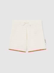 Off White/Orange - Reiss Bethany McLaren F1 Team Häkelshorts - Bild 1 von 5
