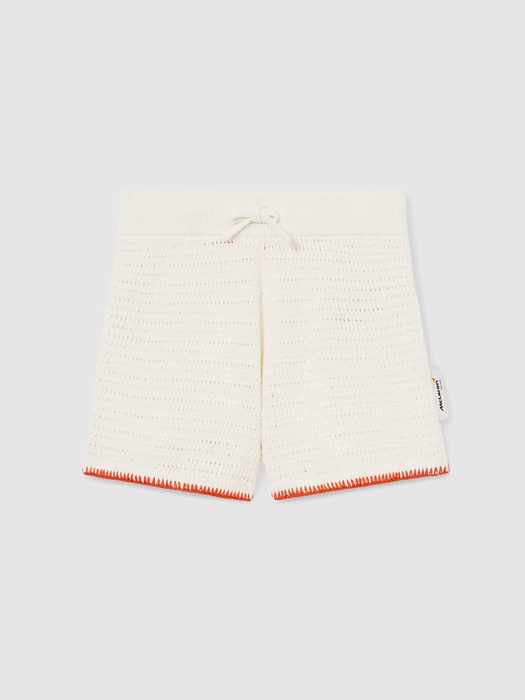Off White/Orange - Reiss Bethany McLaren F1 Team Häkelshorts - Bild 1 von 5