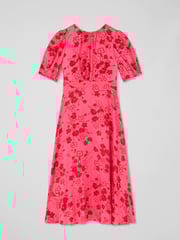 LK Bennett Pink Petite Jem Desert Rose & Rio Viscose Wildflower Tea Dress - Image 5 of 5