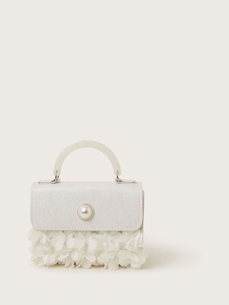 Monsoon Natural Shimmery Petal Pearl Handbag - Image 1 of 4