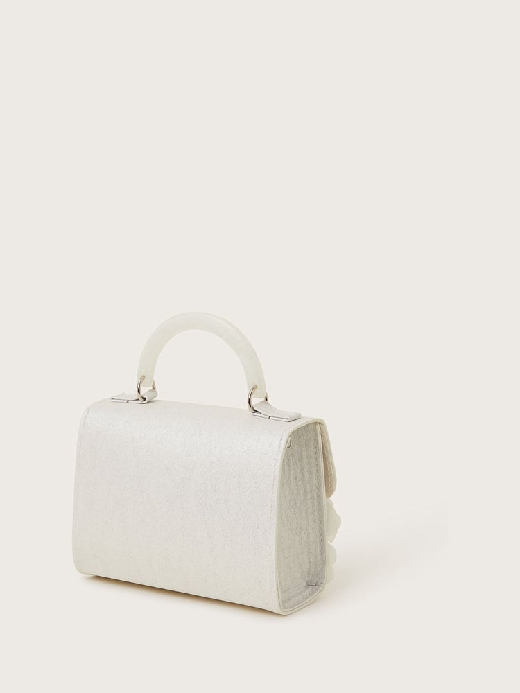 Monsoon Natural Shimmery Petal Pearl Handbag - Image 2 of 4