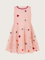 Monsoon Pink Baby Sweetheart Applique Dress - Image 1 of 3