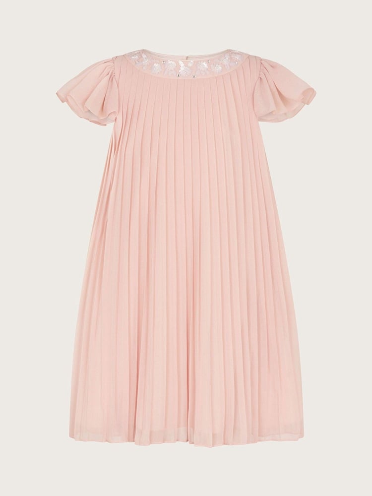 Monsoon Pink Nellie Pleated Bridesmaid Dress - Image 2 of 4