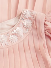 Monsoon Pink Nellie Pleated Bridesmaid Dress - Image 4 of 4
