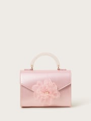 Monsoon Pink Cassie Shimmery Tulle Flower Bridesmaid Bag - Image 1 of 4