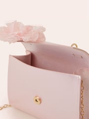 Monsoon Pink Cassie Shimmery Tulle Flower Bridesmaid Bag - Image 4 of 4