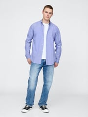 Gap Blue Long Sleeve Poplin Classic Shirt - Image 3 of 5