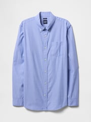 Gap Blue Long Sleeve Poplin Classic Shirt - Image 4 of 5