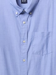 Gap Blue Long Sleeve Poplin Classic Shirt - Image 5 of 5