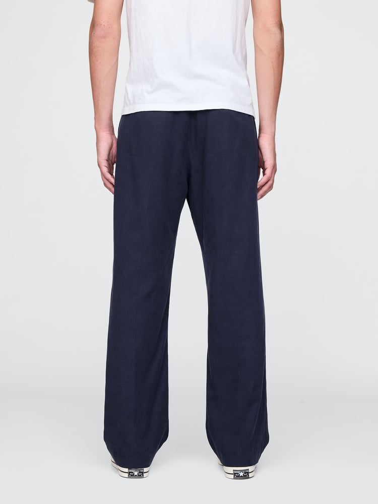 Gap Navy Blue UltraSoft Pleated Trousers - Image 2 of 5