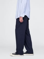 Gap Navy Blue UltraSoft Pleated Trousers - Image 4 of 5