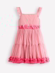 Boden Pink Ruffle Hem Tulle Dress - Image 1 of 4