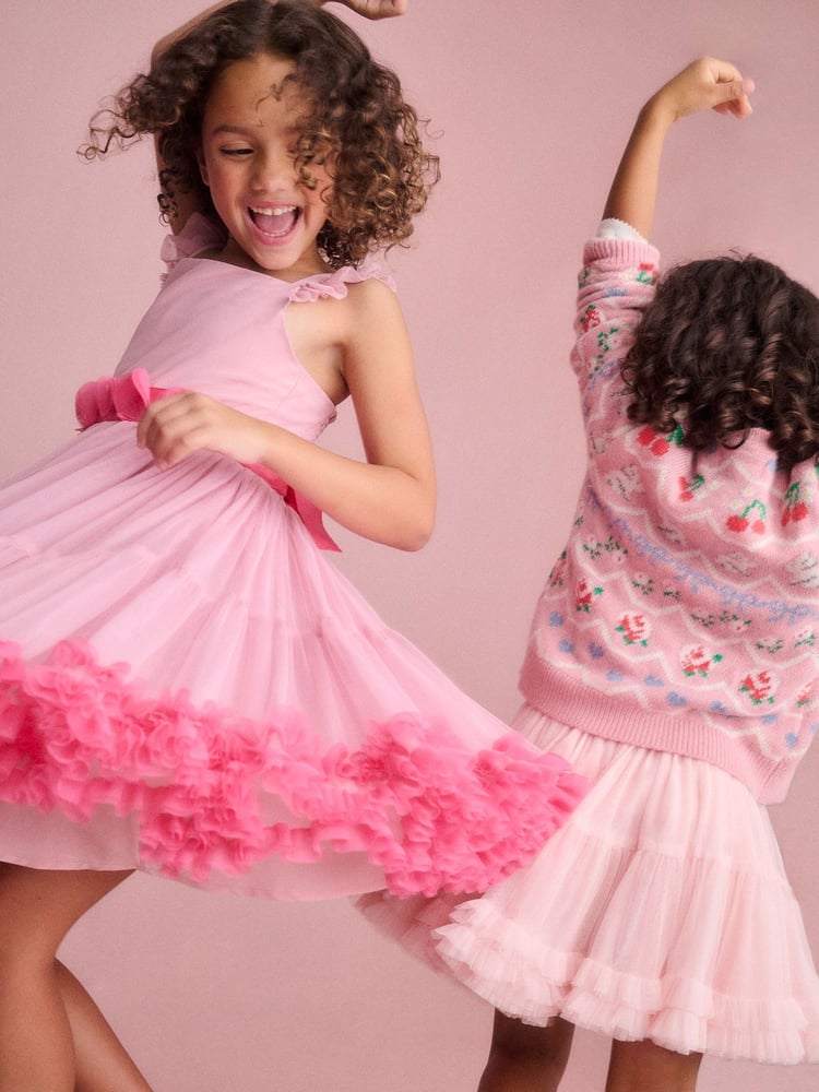 Boden Pink Ruffle Hem Tulle Dress - Image 2 of 4 Boden Pink Ruffle Hem Tulle Dress - Image 2 of 4