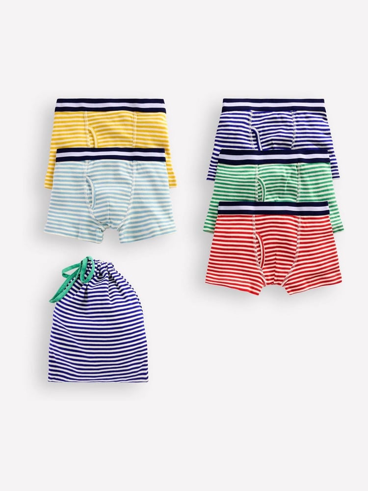 Boden Blue Stripe Boxers 5 Pack - Image 1 of 3