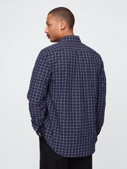 Gap Blue Check Long Sleeve Poplin Classic Shirt - Image 2 of 3