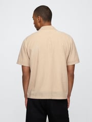 Gap Beige Linen-Cotton Short Sleeve Shirt - Image 2 of 5