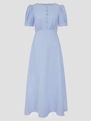 Monsoon Blue Ruth Scallop Trim Midi Dress - Image 6 of 6