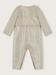 Monsoon Silver Baby Imogen Shimmer Romper and Jacket Set - Image 2 of 5