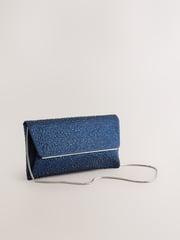 Navy Clutch Bag with Detachable Chain - Image 1 of 5
