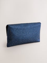 Navy Clutch Bag with Detachable Chain - Image 2 of 5