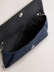 Navy Clutch Bag with Detachable Chain - Image 3 of 5